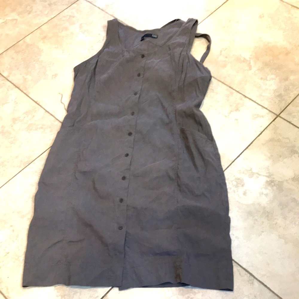 Eileen Fisher Sleeveless Dress with buttons L